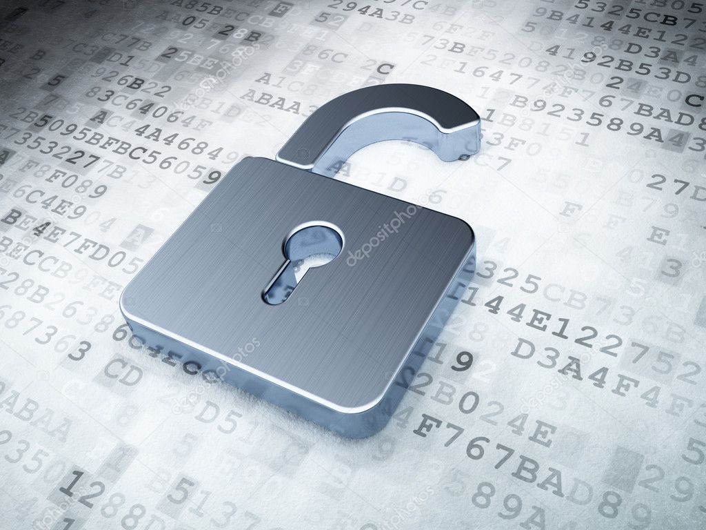 lock on data background